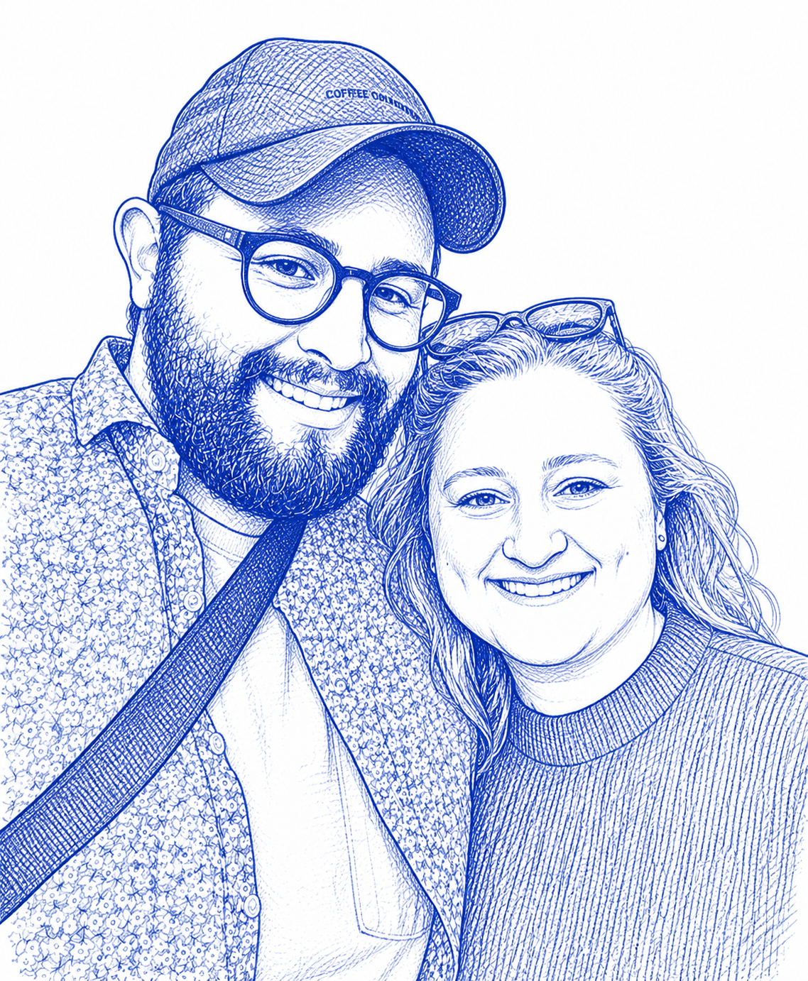 Ink drawing of Ivan and his partner